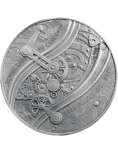 LEONARDO DA VINCI Futurists of the Past 2 Oz Silver Coin 2000 Francs Cameroon 2024 - Coins & More - Cameroon
