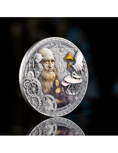 LEONARDO DA VINCI Futurists of the Past 2 Oz Silver Coin 2000 Francs Cameroon 2024 - Coins & More - Cameroon
