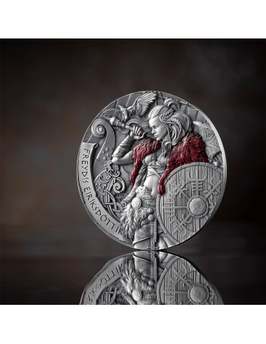 FREYDIS EIRIKSDOTTIR El Camino al Valhalla Moneda de Plata de 2 Oz 2000 Francos Camerún 2024 - Coins & More - Camerún
