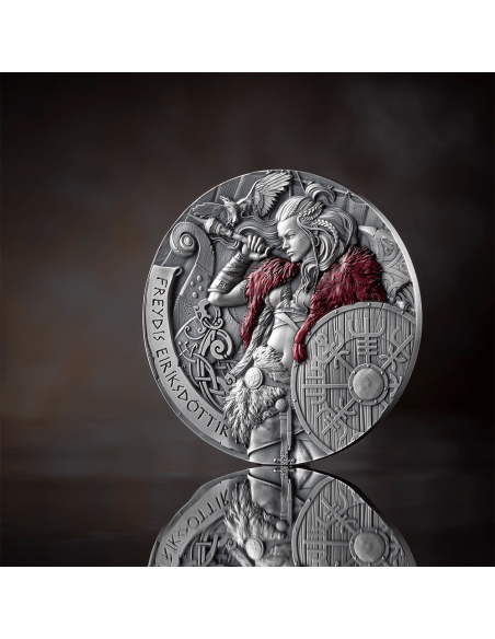 FREYDIS EIRIKSDOTTIR El Camino al Valhalla Moneda de Plata de 2 Oz 2000 Francos Camerún 2024 - Coins & More - Camerún