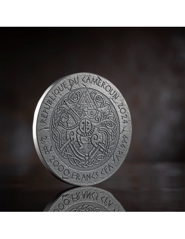 FREYDIS EIRIKSDOTTIR La Via del Valhalla Moneta d'Argento da 2 Oz 2000 Franchi Camerun 2024 - Coins & More - Camerun