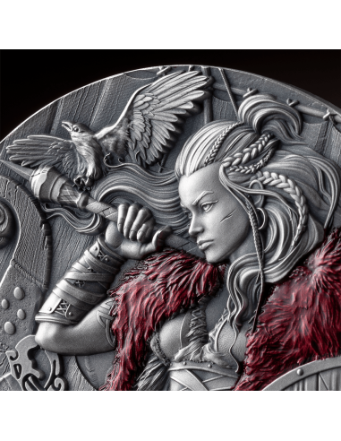 FREYDIS EIRIKSDOTTIR La Via del Valhalla Moneta d'Argento da 2 Oz 2000 Franchi Camerun 2024 - Coins & More - Camerun