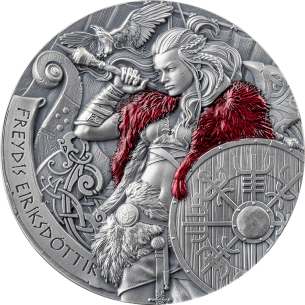 FREYDIS EIRIKSDOTTIR La Via del Valhalla Moneta d'Argento da 2 Oz 2000 Franchi Camerun 2024 - Coins & More - Camerun