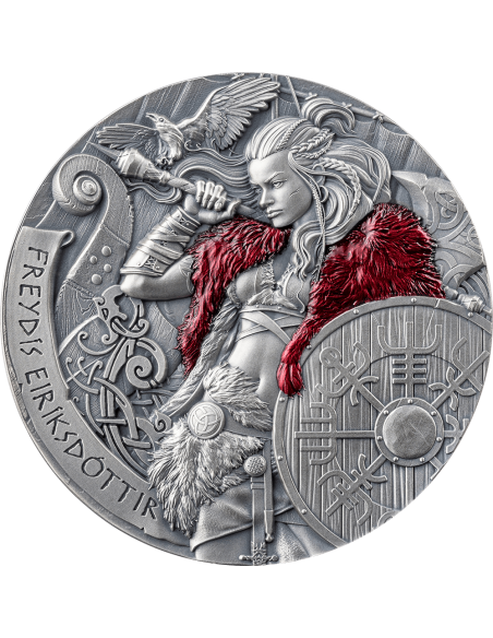 FREYDIS EIRIKSDOTTIR La Via del Valhalla Moneta d'Argento da 2 Oz 2000 Franchi Camerun 2024 - Coins & More - Camerun