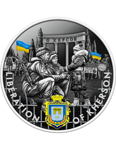 LIBERACIÓN DE KHERSON 2 Oz Moneda de Plata 10 Cedis Ghana 2024 - Coins & More - Ghana