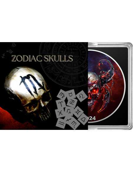 SCORPIONE Zodiaco Teschi Segni American Eagle 1 Oz Silver Coin 1$ USA 2024 - Coins & More - Usa