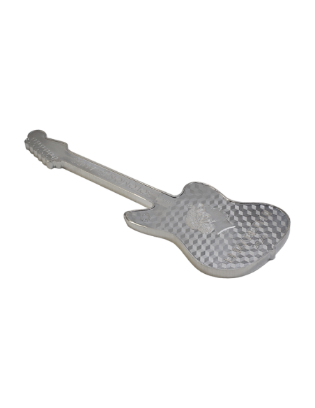 FENDER JAGUAR Gitarre 1 Oz Silbermünze 2$ Salomon Inseln 2024 - Coins & More - Salomonen