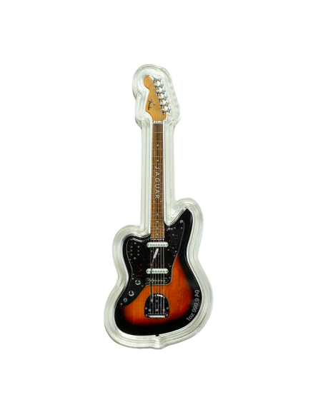 FENDER JAGUAR Gitarre 1 Oz Silbermünze 2$ Salomon Inseln 2024 - Coins & More - Salomonen