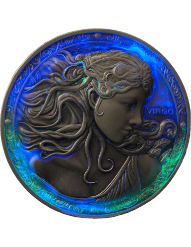 VIRGO Doce Signos del Zodiaco 5 Oz UV Moneda de Plata 12$ Dólares Niue 2024 - Coins & More - Chad