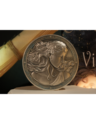 VIRGO Doce Signos del Zodiaco 5 Oz UV Moneda de Plata 12$ Dólares Niue 2024 - Coins & More - Chad