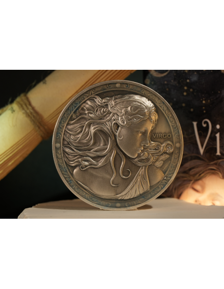 VIRGO Doce Signos del Zodiaco 5 Oz UV Moneda de Plata 12$ Dólares Niue 2024 - Coins & More - Chad