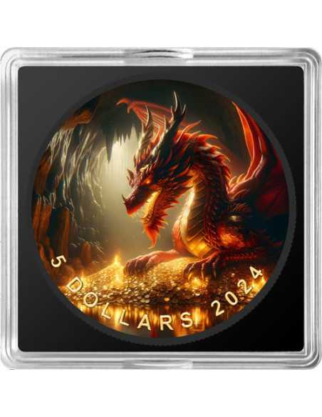 CUEVA DEL DRAGÓN DE ORO Moneda de Plata de 1 Oz 5$ Canadá 2024 - Coins & More - Canada