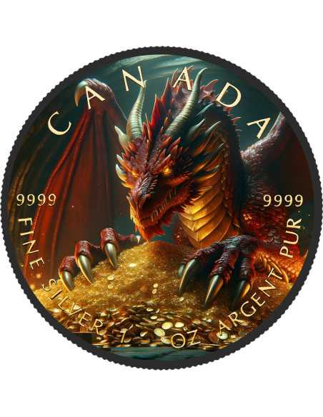 CUEVA DEL DRAGÓN DE ORO Moneda de Plata de 1 Oz 5$ Canadá 2024 - Coins & More - Canada