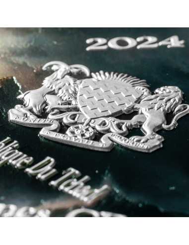 DER STURM AUF DEM MEER VON GALILEE 1633 von Rembrandt Farbige 2,5 Oz Silber & 120g Kupfermünze 10000 Francs Tschad 2024 - Coi...