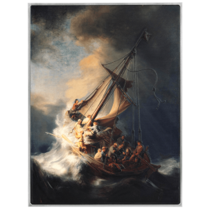 LA TEMPETE SUR LA MER DE GALILEE 1633 par Rembrandt Pièce 2.5 Oz Argent & 120g Cuivre 10000 Francs Tchad 2024 - Coins & More ...