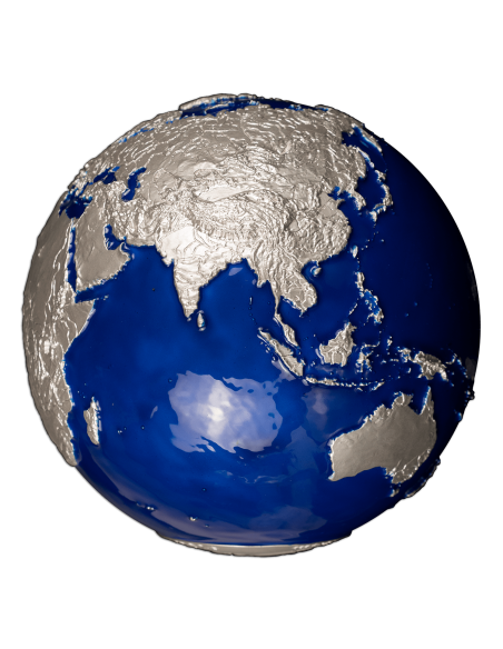 BLUE MARBLE 1Kg Version Silbermünze 25$ Barbados 2025 - Coins & More - Barbados