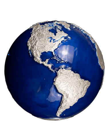 BLUE MARBLE 1Kg Version Silbermünze 25$ Barbados 2025 - Coins & More - Barbados