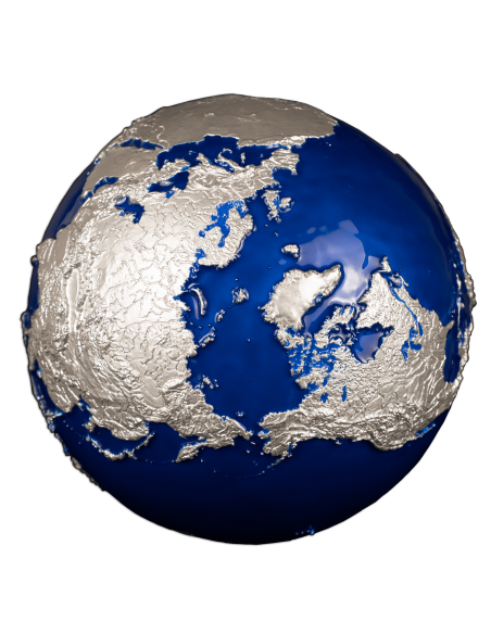 BLUE MARBLE 1Kg Version Silbermünze 25$ Barbados 2025 - Coins & More - Barbados
