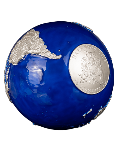BLUE MARBLE 1Kg Version Silbermünze 25$ Barbados 2025 - Coins & More - Barbados