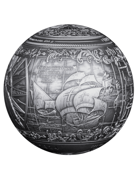 VASCO DA GAMA Sphärische 1 Kg Kilo Silbermünze 25$ Barbados 2024 - Coins & More - Barbados