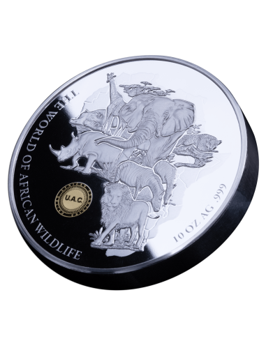 AFRICAN NATIONS World of African Wildlife 10 Oz Silver Coin 3000 Francs United African Countries 2025 - Coins & More - Afrika