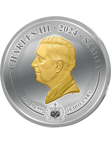 THE DEER Majestic Wildlife Moneda de Plata de 5 Oz 10$ Samoa 2024 - Coins & More - Samoa