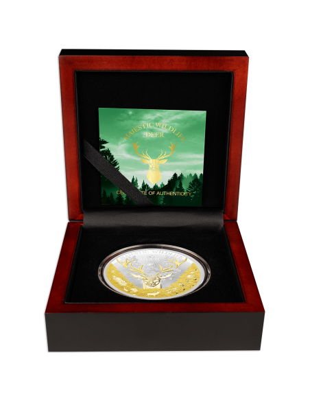 THE DEER Majestic Wildlife 5 Oz Silver Coin 10$ Samoa 2024 - Coins & More - Samoa