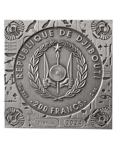 PYRAMIDS OF GIZA 3 Coins Set Silver Coins 200 Francs Djibouti 2024 - Coins & More - Africa