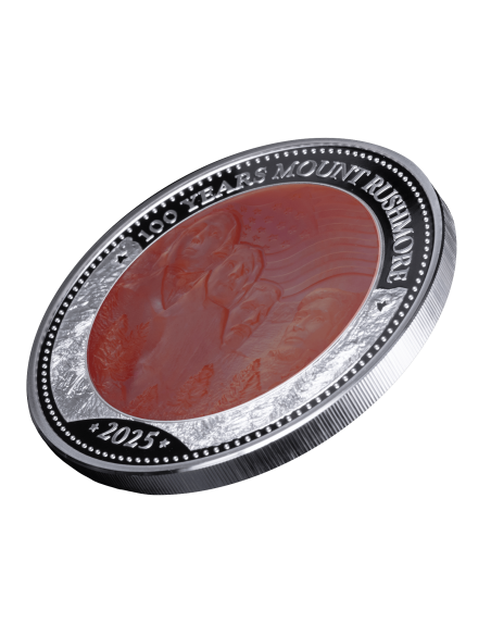 MOUNT RUSHMORE 100 Años Aniversario 5 Oz Moneda de Plata 25$ Islas Salomón 2025 - Coins & More - Islas Salomón
