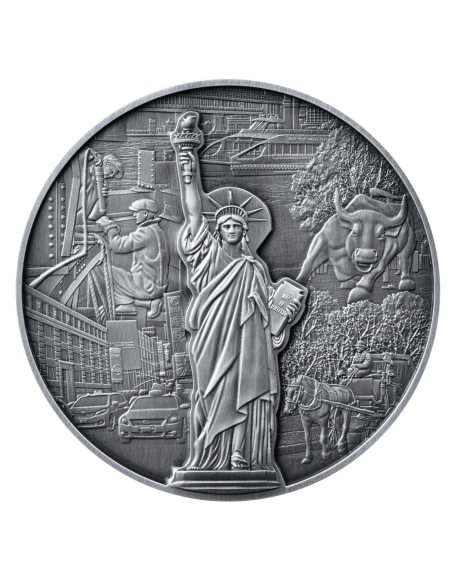 400 ANNI NEW YORK CITY Moneta d'Argento da 4 Oz 5$ Barbados 2024 - Coins & More - Barbados