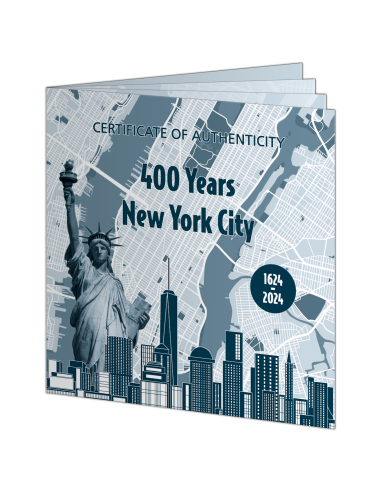 400 ANNI NEW YORK CITY Moneta d'Argento da 4 Oz 5$ Barbados 2024 - Coins & More - Barbados