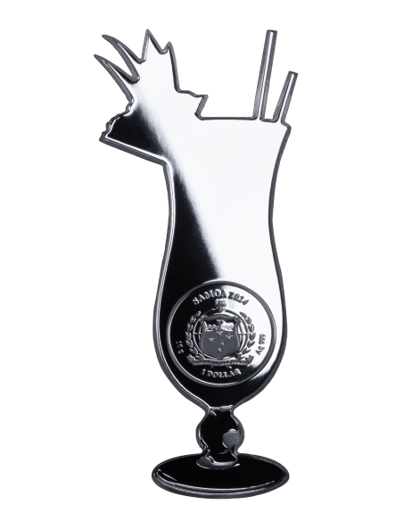 PINA COLADA Cocktail 10g Silbermünze 1$ Samoa 2024 - Coins & More - Samoa