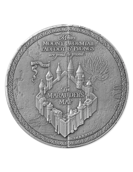 MAPA DE MARAUDER Puerta corredera Técnica 5 Oz Moneda de Plata 10$ Samoa 2024 - Coins & More - Samoa