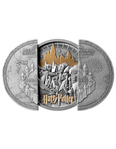 MAPA DE MARAUDER Puerta corredera Técnica 5 Oz Moneda de Plata 10$ Samoa 2024 - Coins & More - Samoa