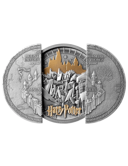 MAPA DE MARAUDER Puerta corredera Técnica 5 Oz Moneda de Plata 10$ Samoa 2024 - Coins & More - Samoa