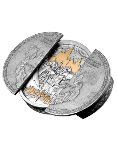 MAPA DE MARAUDER Puerta corredera Técnica 5 Oz Moneda de Plata 10$ Samoa 2024 - Coins & More - Samoa
