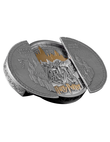 MAPA DE MARAUDER Puerta corredera Técnica 5 Oz Moneda de Plata 10$ Samoa 2024 - Coins & More - Samoa