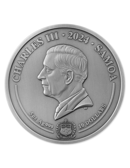 MAPA DE MARAUDER Puerta corredera Técnica 5 Oz Moneda de Plata 10$ Samoa 2024 - Coins & More - Samoa