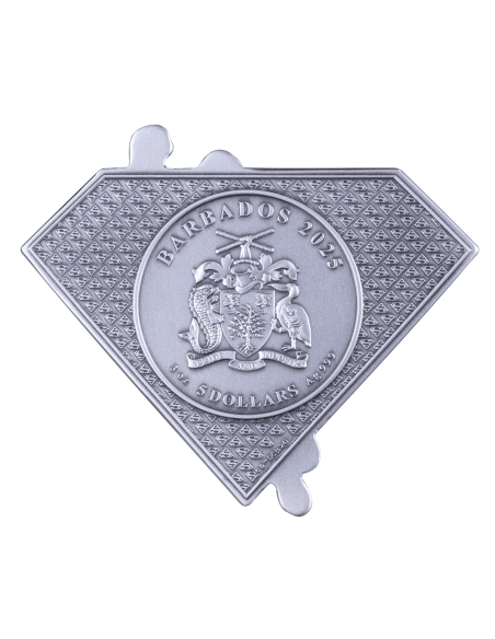 SUPERMAN FULL OF SUPERPOWER Moneta d'Argento da 3 Oz 5$ Barbados 2025 - Coins & More - Samoa