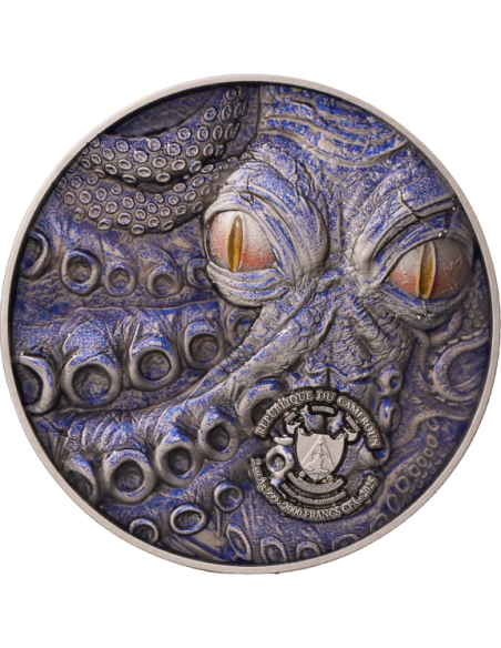 KRAKEN 2 Oz Silber & 11,5 Oz Kupfermünze 2000 Francs Kamerun 2025 - Coins & More - Kamerun