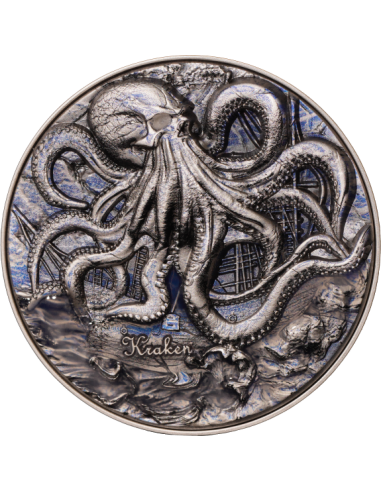 KRAKEN 2 Oz Silber & 11,5 Oz Kupfermünze 2000 Francs Kamerun 2025 - Coins & More - Kamerun