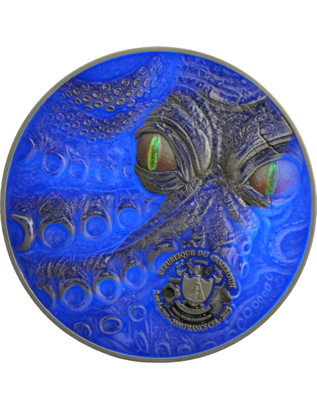 KRAKEN 2 Oz Silver & 11.5 Oz Copper Coin 2000 Francs Cameroon 2025 - Coins & More - Cameroon
