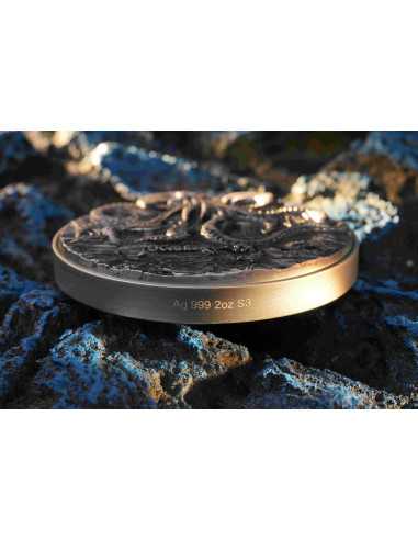 KRAKEN 2 Oz Silber & 11,5 Oz Kupfermünze 2000 Francs Kamerun 2025 - Coins & More - Kamerun