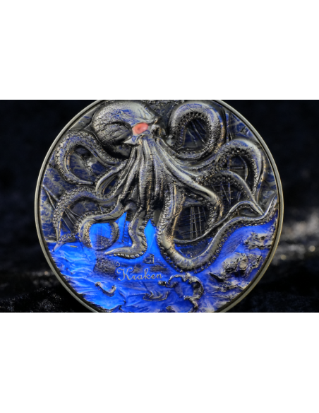 KRAKEN 2 Oz Silber & 11,5 Oz Kupfermünze 2000 Francs Kamerun 2025 - Coins & More - Kamerun
