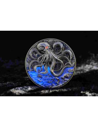 KRAKEN 2 Oz Silver & 11.5 Oz Copper Coin 2000 Francs Cameroon 2025 - Coins & More - Cameroon