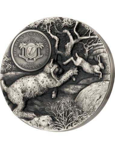 LYNX Predators Serie 3 Oz Silbermünze 5000 Francs Elfenbeinküste 2024 - Coins & More - Elfenbeinküste