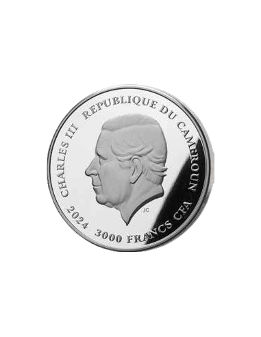 NOTRE DAME DE PARIS Scultura completa da 1 Oz Moneta d'argento da 3000 Franchi Camerun 2024 - Coins & More - Camerun