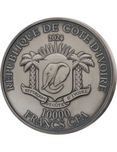 ORANGUTAN Big Five Asia 1Kg Kilo Silver Coin 10000 Francs Ivory Coast 2024 - Coins & More - Ivory Coast