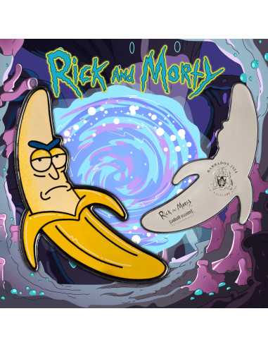 BANANA RICK Rick e Morty Moneta d'argento da 1 Oz 5$ Barbados 2024 - Coins & More - Barbados