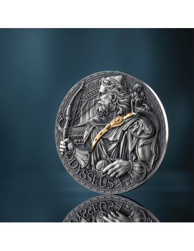ODYSSEUS Der Große Griechische Mythologie 2 Oz Silbermünze 2000 Francs Kamerun 2024 - Coins & More - Kamerun